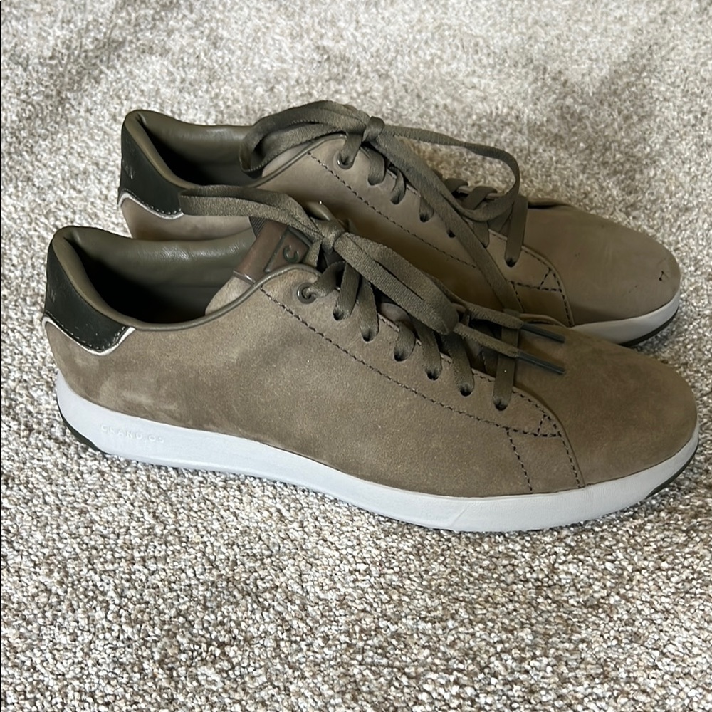 Cole Haan Khaki and Dark Green Sneakers